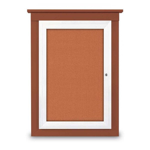 Single Door Enclosed Letterboard, 47"x36", UV1305TB-BLACK-GREY
